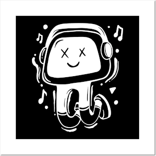 Musical Robot Funny T-shirt Posters and Art